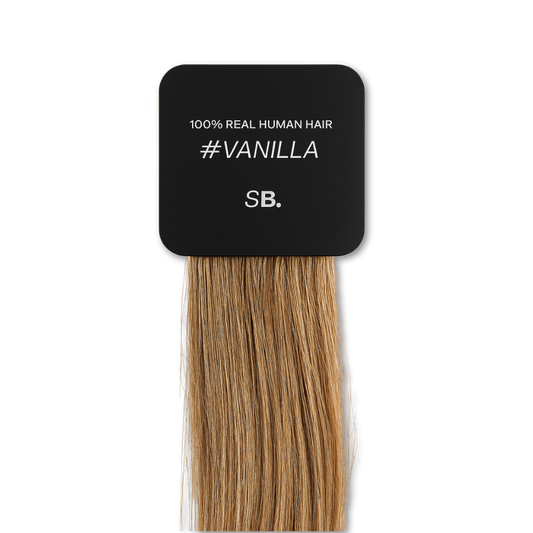 Vanilla shade real human eyebrow hair extension by Sugar Browed – light blonde brow color made from 100% natural human hair for soft, natural-looking eyebrows.