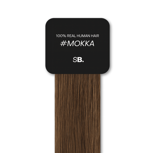 Mokka shade real human eyebrow hair extension by Sugar Browed – rich medium brown eyebrow hair made from 100% natural human hair for full, defined brows.